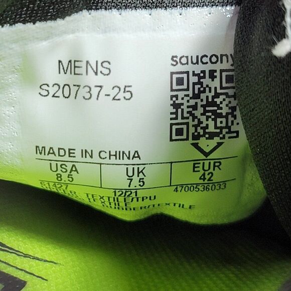 Saucony Peregrine 12 Running Sneakers Blue Raz Acid S20737-25 Mens US Size 8 .5 - Picture 12 of 12